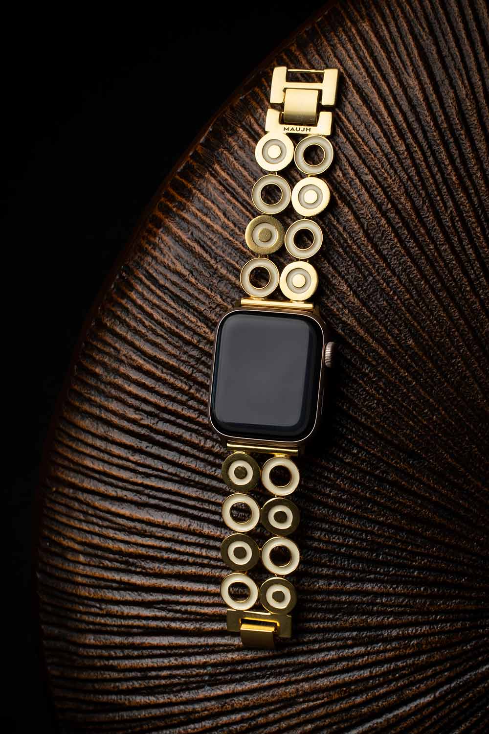 Moda Mandala Ivory Luxxe Handcrafted Luxury Apple Watch Bands MAUJH