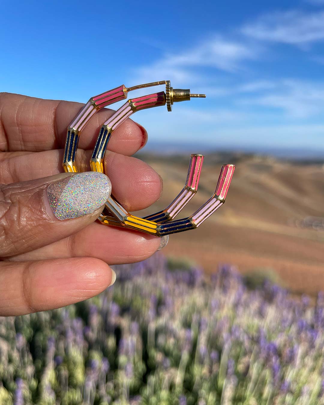 Color Me Bold Hoops - Rainbow