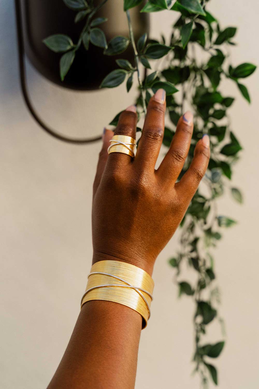Bia X Cuff Bracelet - Gold