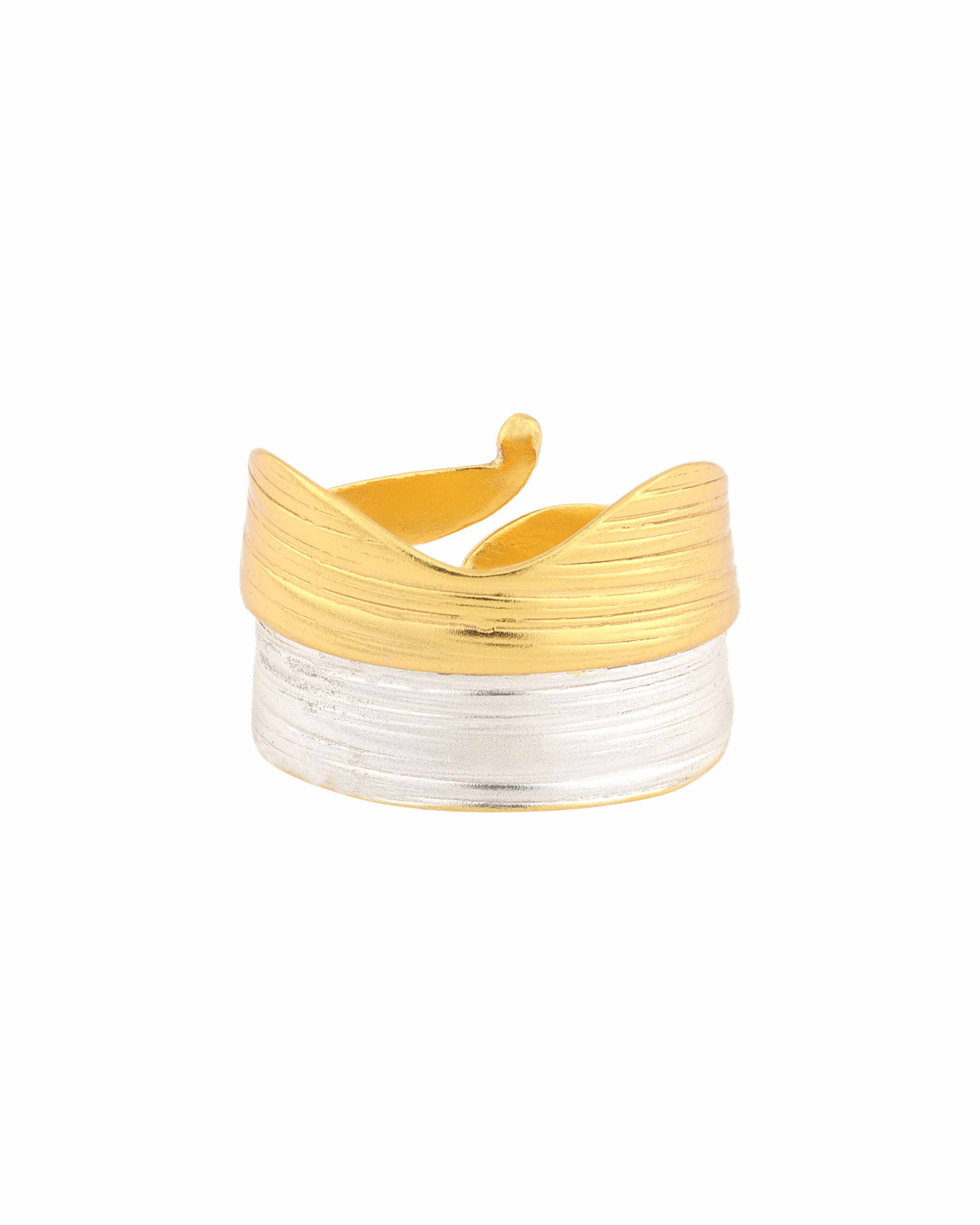 Kuma Waves Ring - Silver & Gold