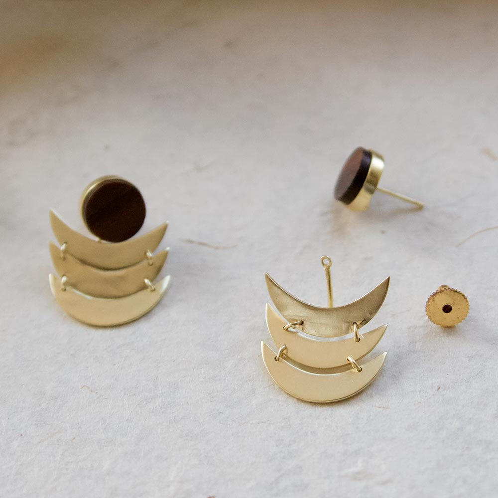 Phases of the Moon Dangle Earrings