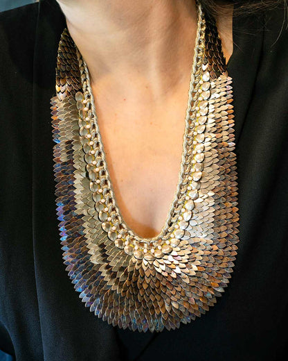 Cleopatra Long - Brown &amp; Silver