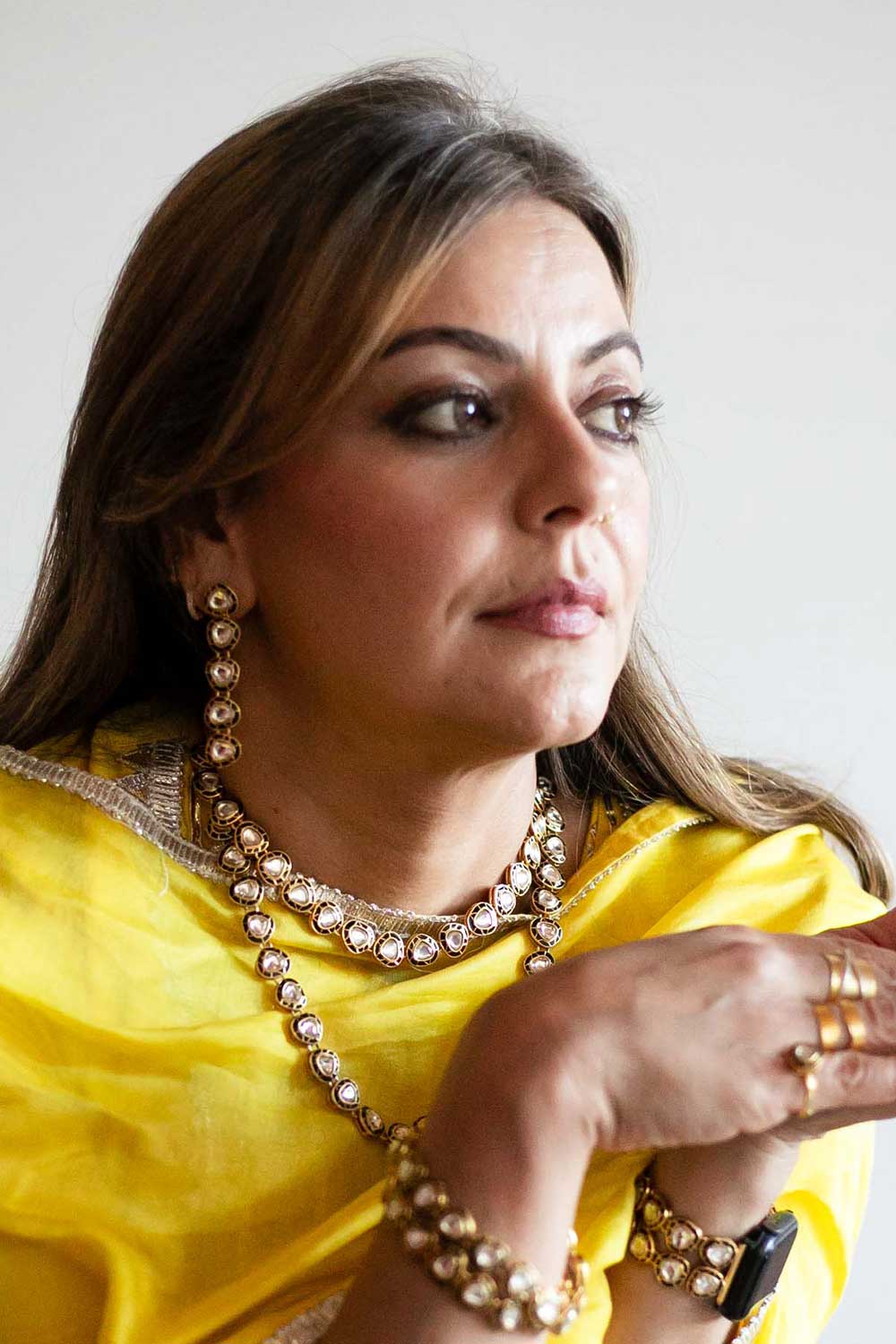 Midnight Glow Kundan Ring