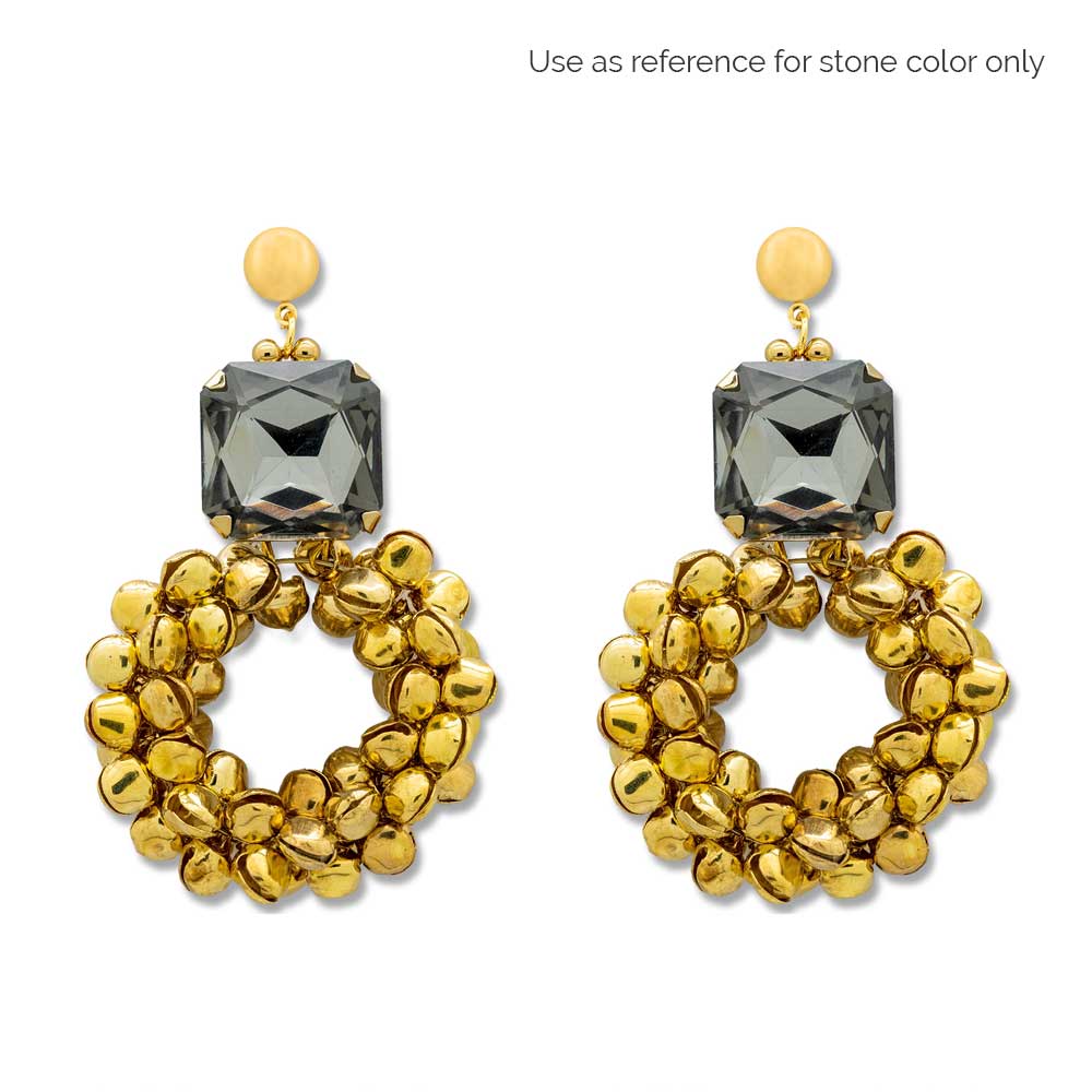 Gold Ghungroo Drop Earrings