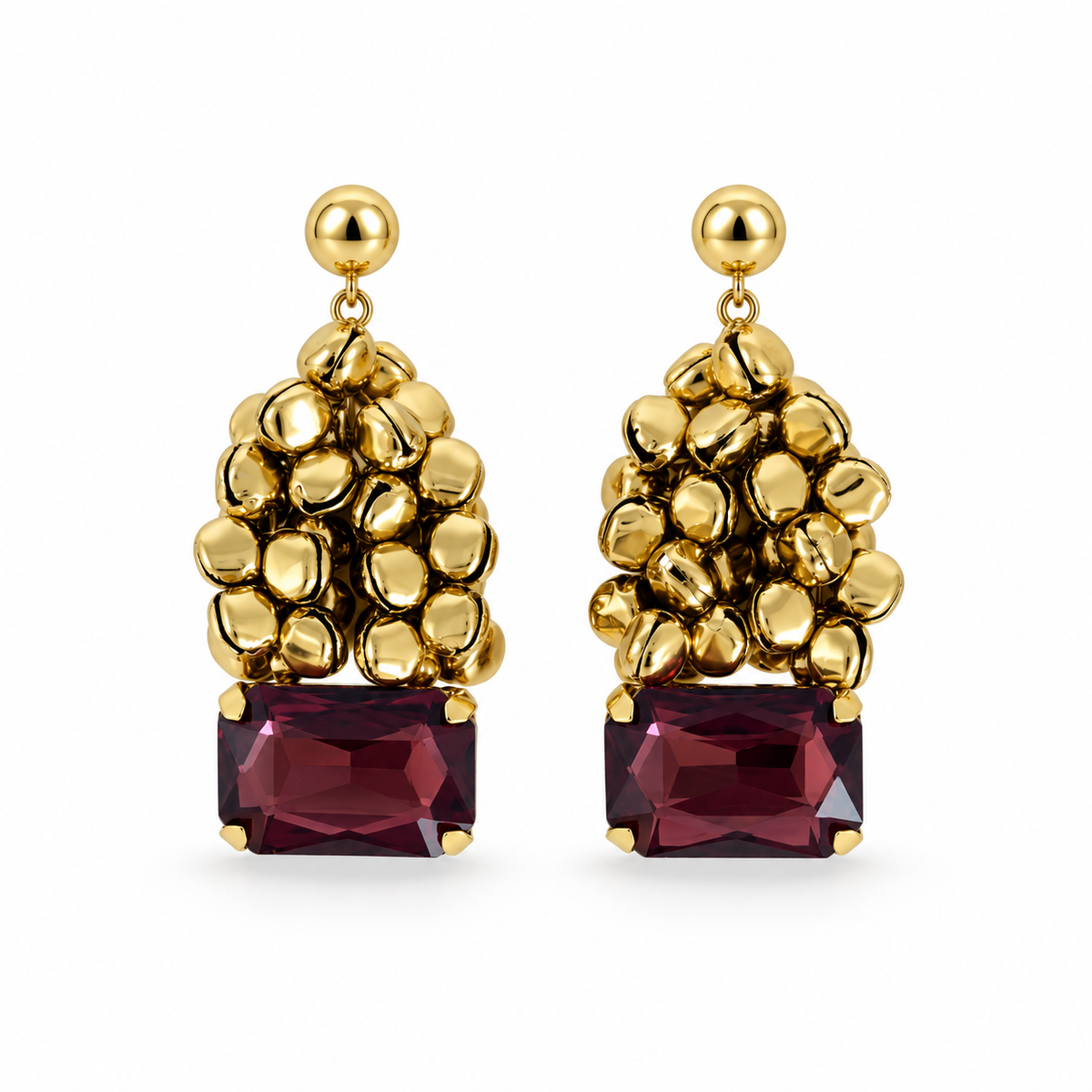 Gold Ghungroo Drop Earrings