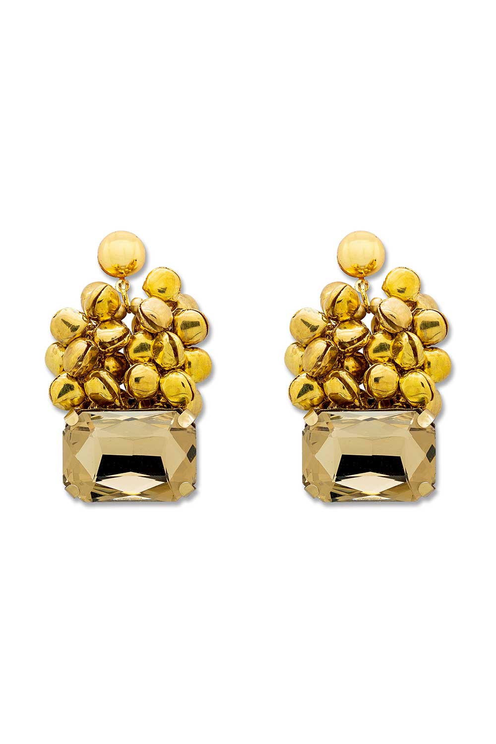 Gold Ghungroo Drop Earrings