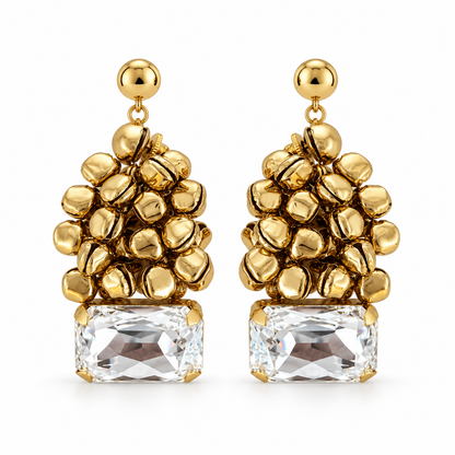 Gold Ghungroo Drop Earrings