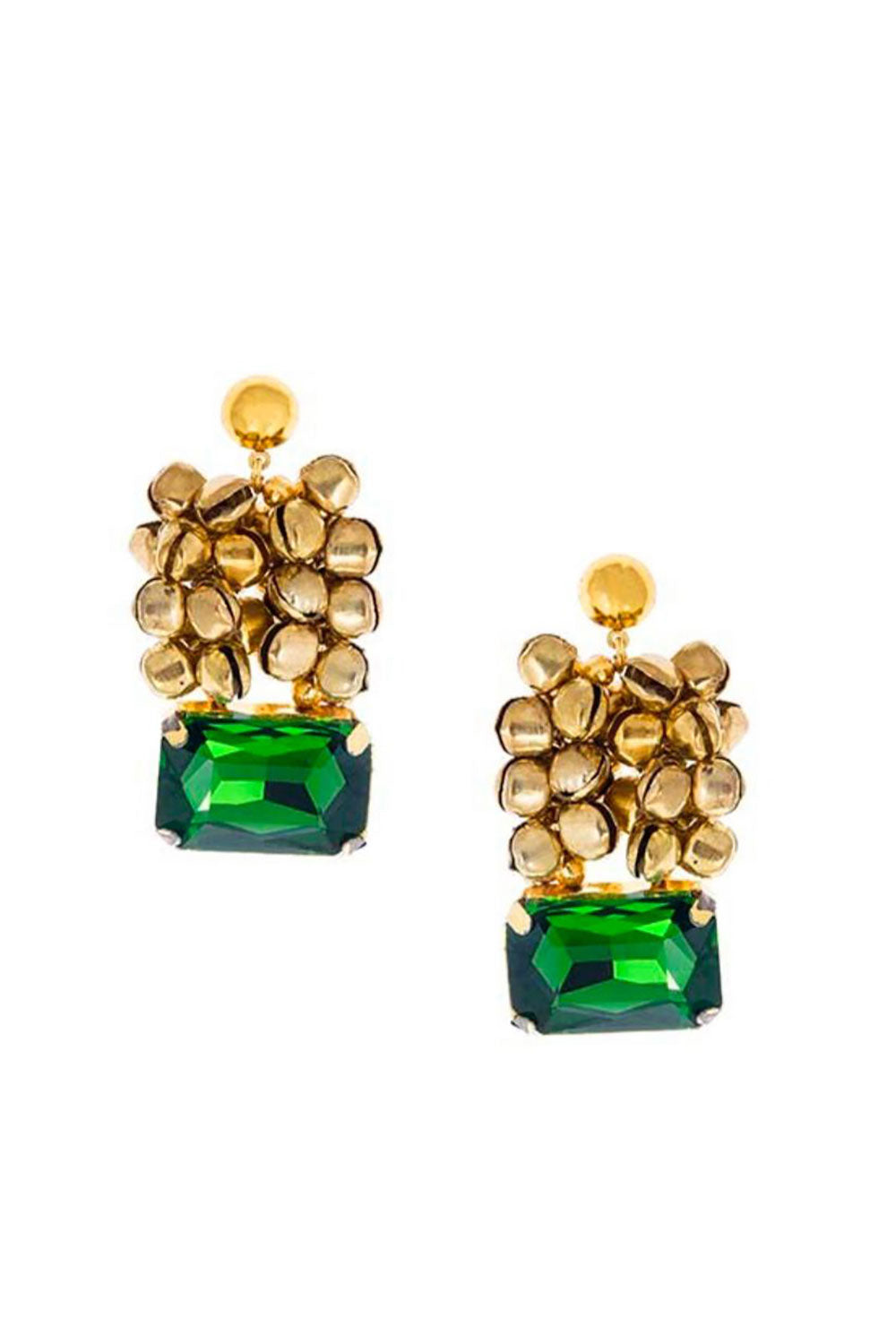 Gold Ghungroo Drop Earrings