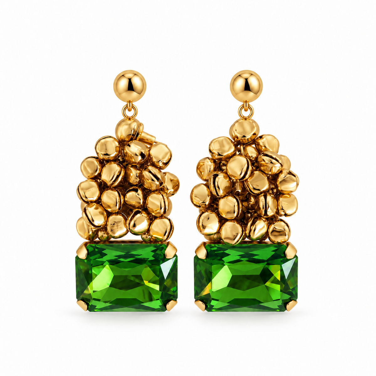 Gold Ghungroo Drop Earrings
