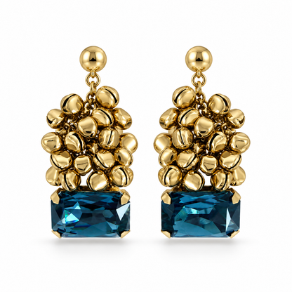 Gold Ghungroo Drop Earrings