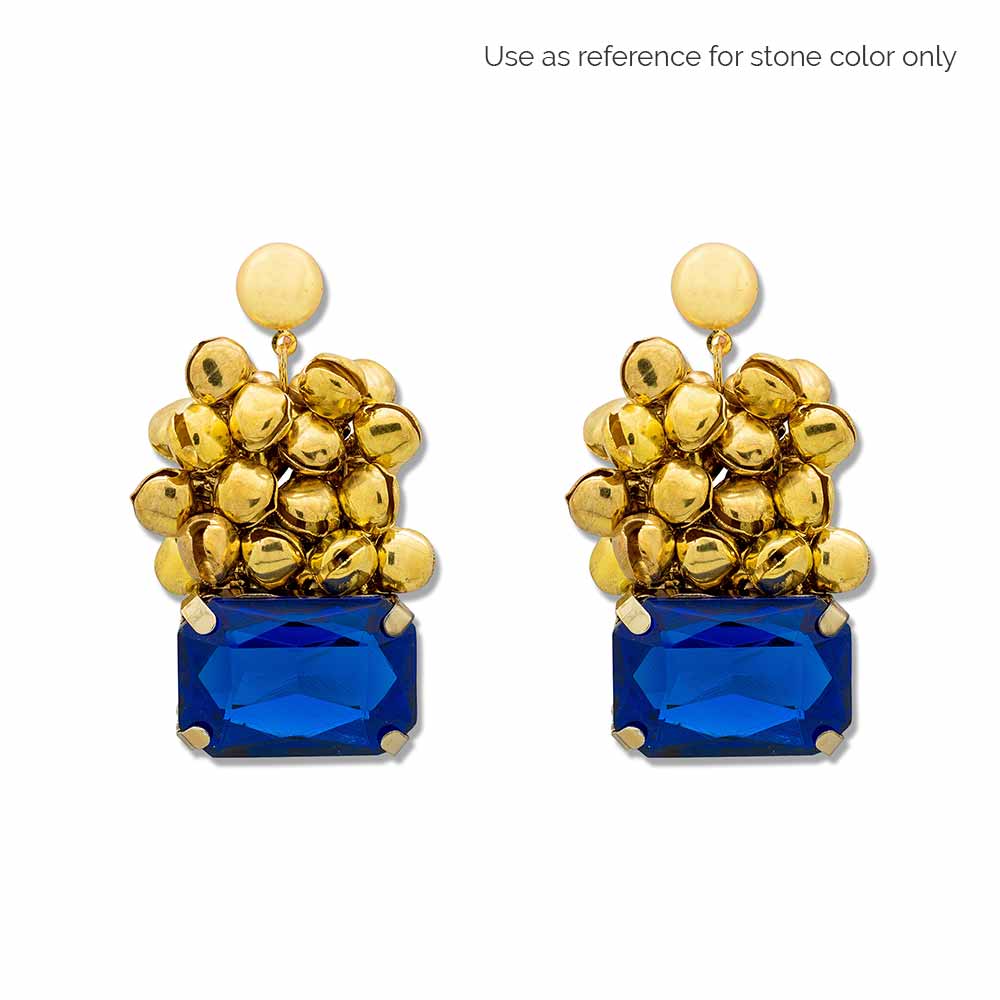 Gold Ghungroo Bali Earrings