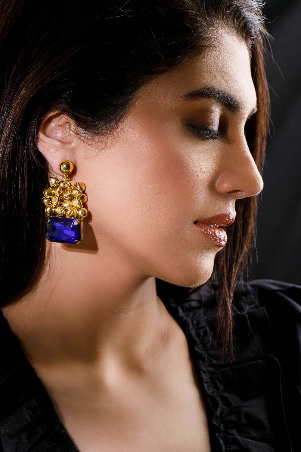 Gold Ghungroo Drop Earrings