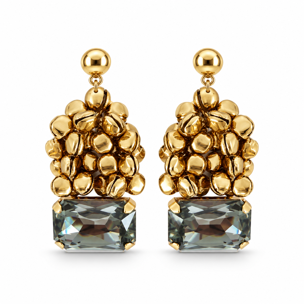Gold Ghungroo Drop Earrings