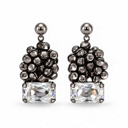 Graphite Ghungroo Drop Earrings