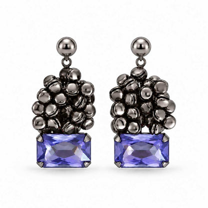 Graphite Ghungroo Drop Earrings