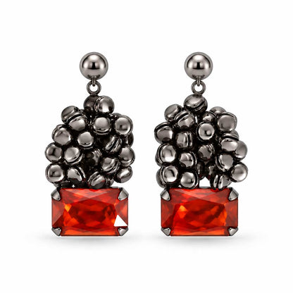 Graphite Ghungroo Drop Earrings
