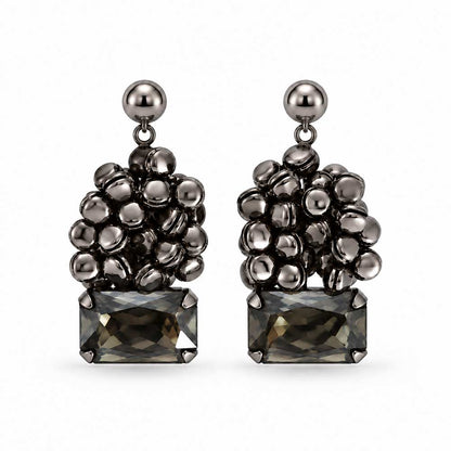 Graphite Ghungroo Drop Earrings
