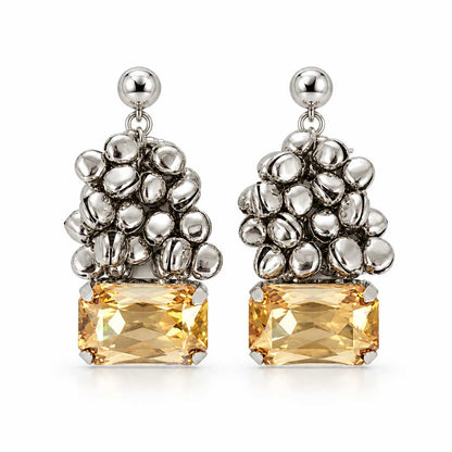 Silver Ghungroo Drop Earrings