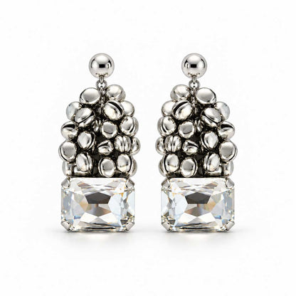 Silver Ghungroo Drop Earrings