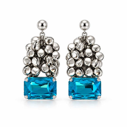 Silver Ghungroo Drop Earrings