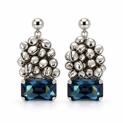 Silver Ghungroo Drop Earrings