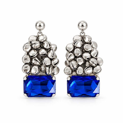 Silver Ghungroo Drop Earrings