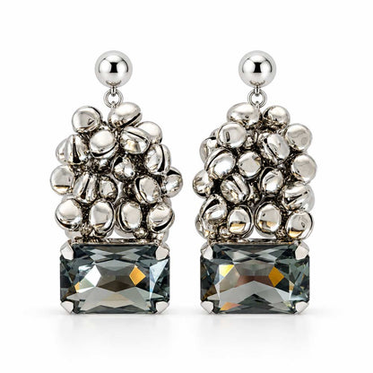 Silver Ghungroo Drop Earrings