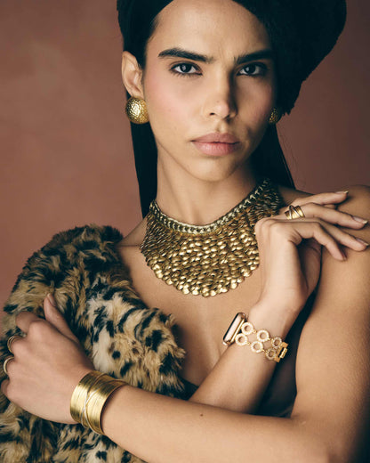 Nefertiti Medium - Gold Bubbles