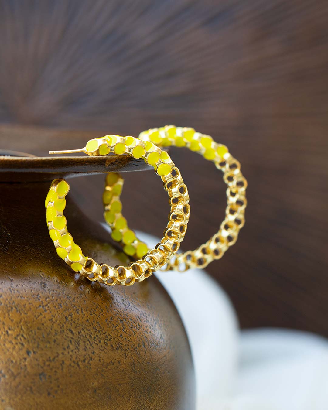 Ella Links Enamel Hoops
