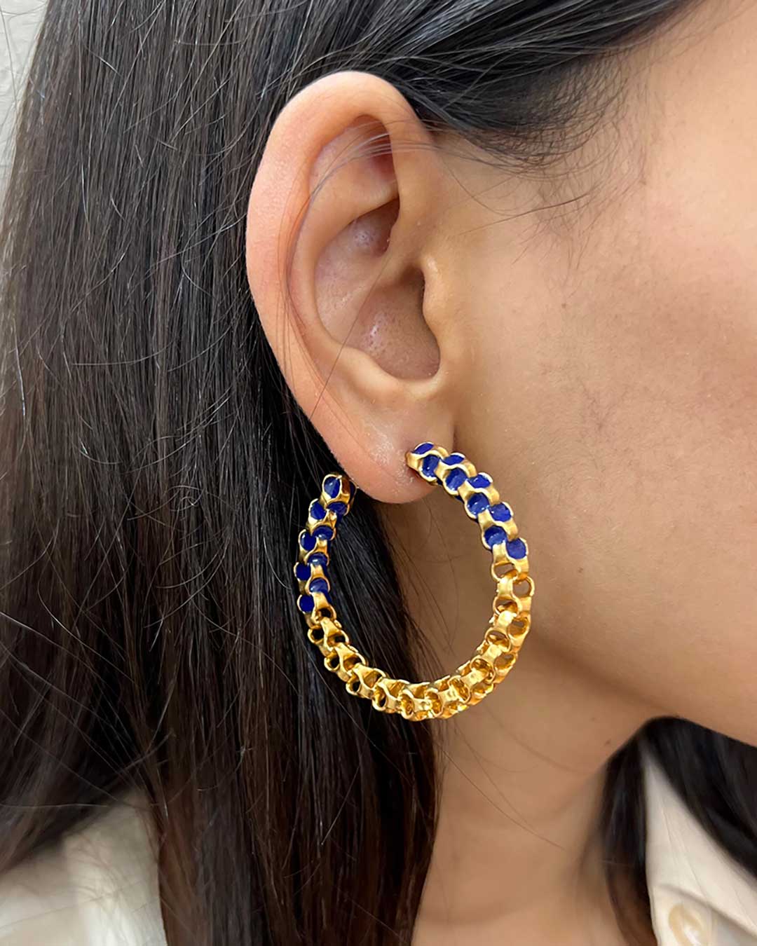 Ella Links Enamel Hoops