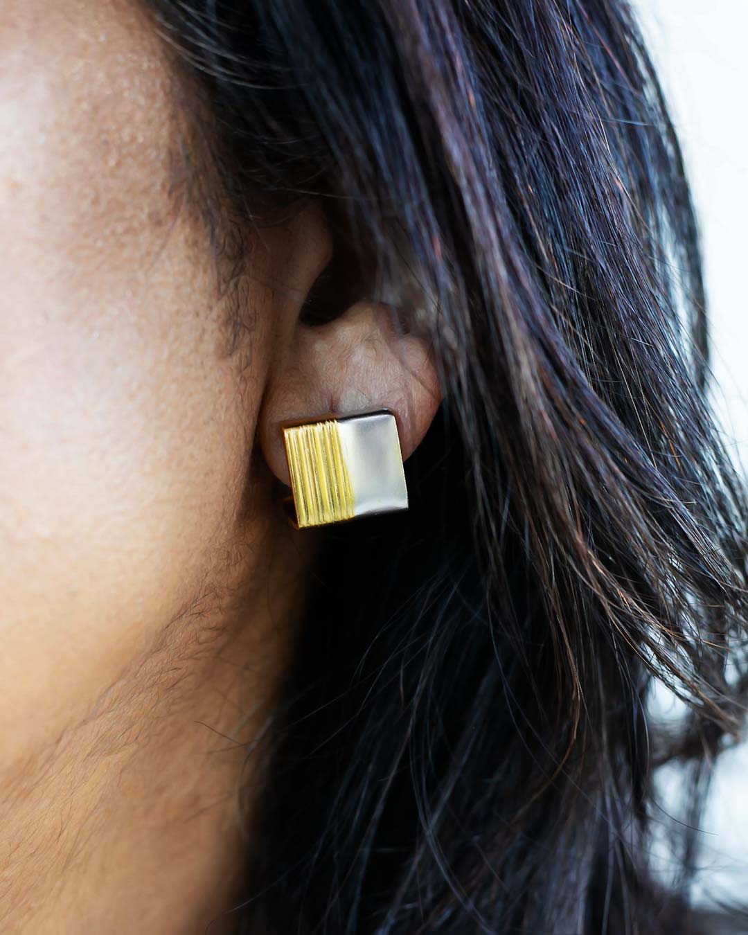 Aria Square Huggie Earrings