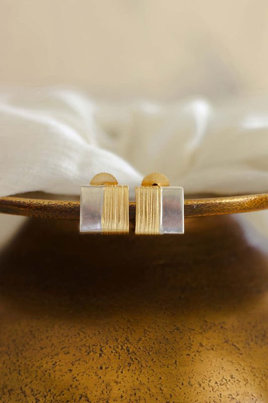 Aria Square Huggie Earrings