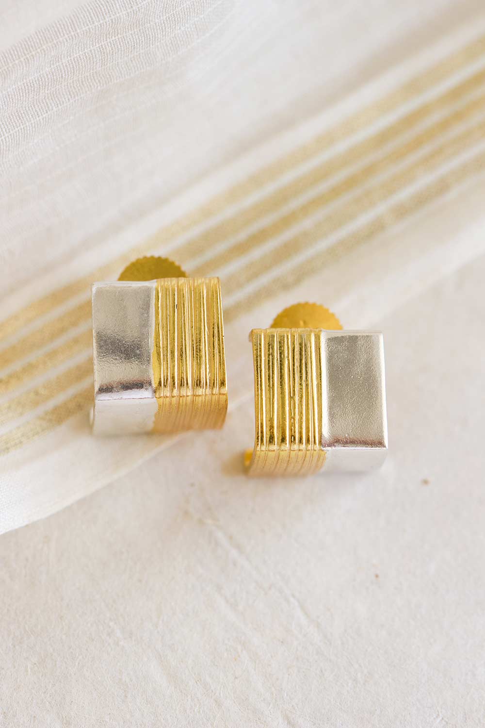 Aria Square Huggie Earrings