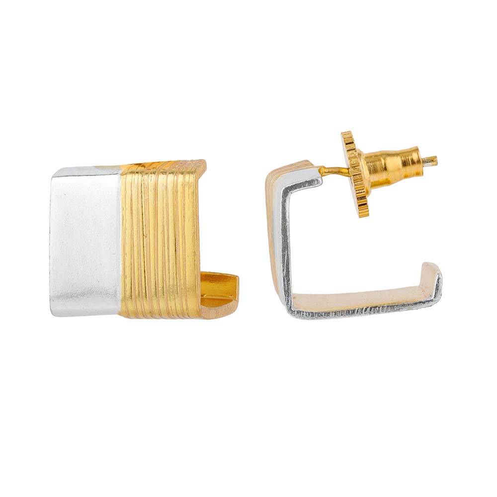 Aria Square Huggie Earrings