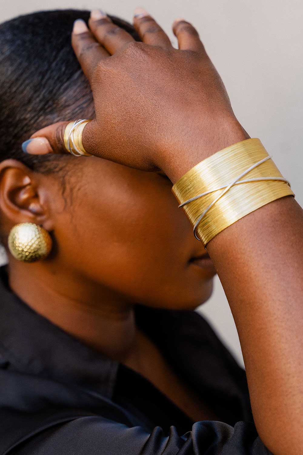 Bia X Cuff Bracelet - Gold
