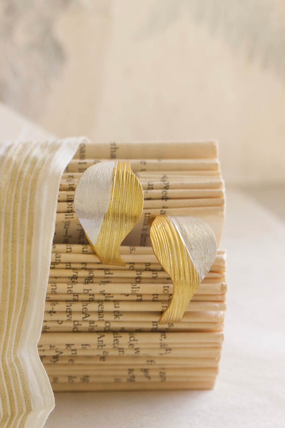 Kuma Waves Hoop Earrings - Silver & Gold