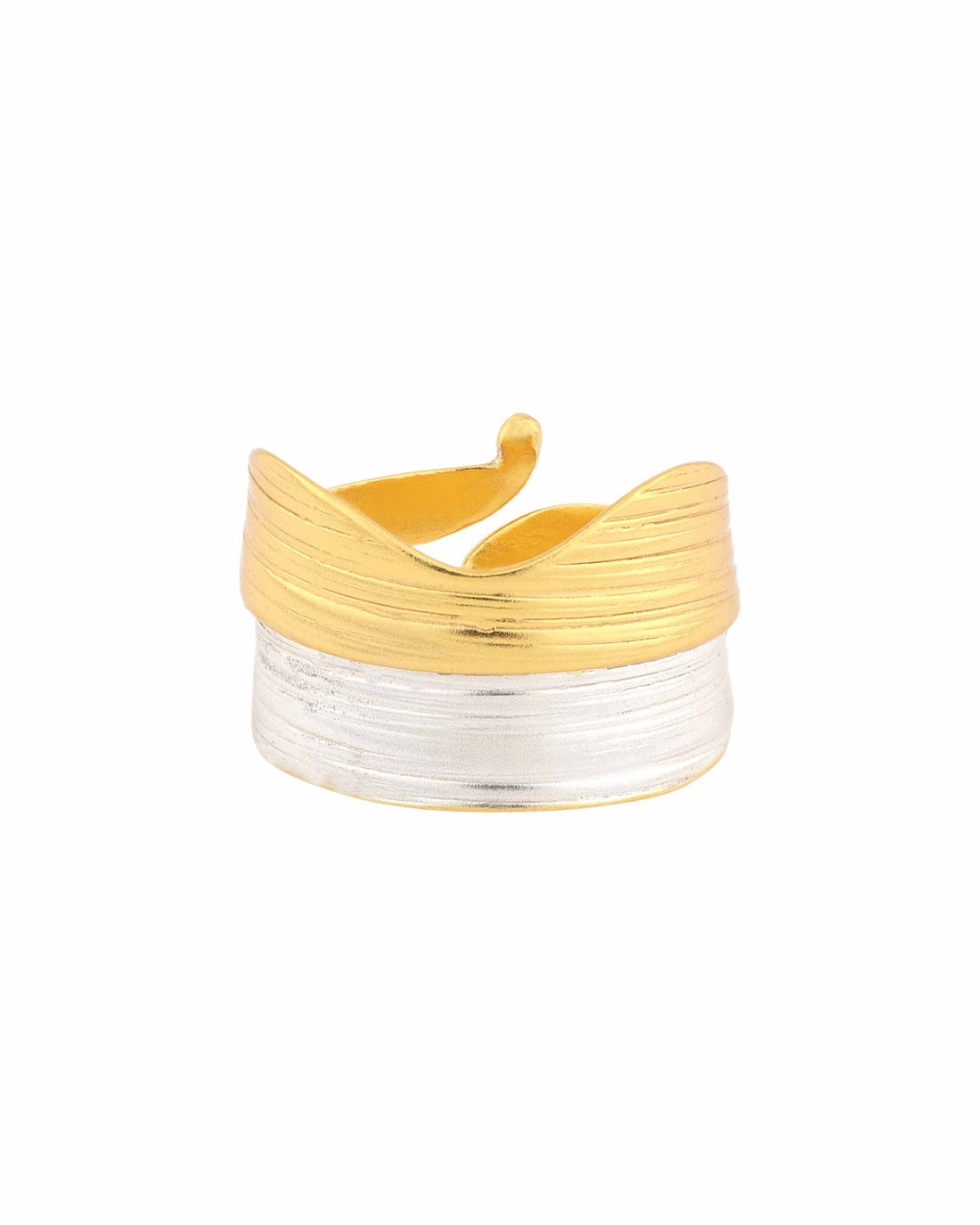 Kuma Waves Ring - Silver &amp; Gold