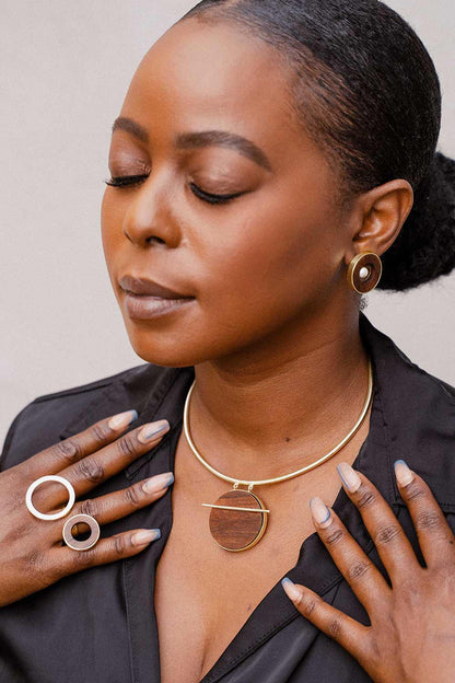 Pearl Peek Stud Earrings