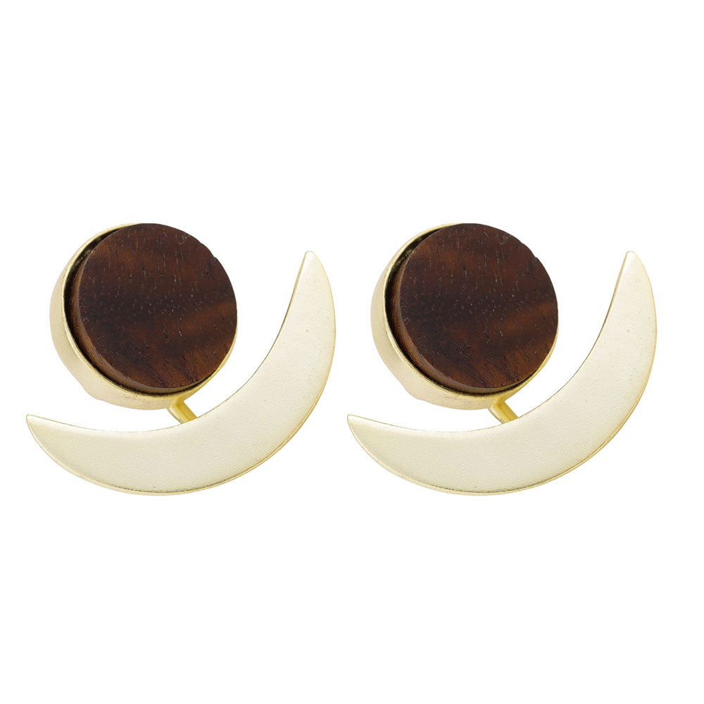 Sun N Moon Stud Earrings