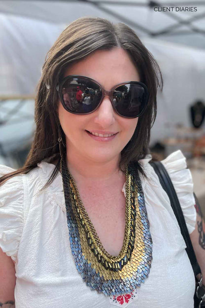 Cleopatra Long - Blue &amp; Gold