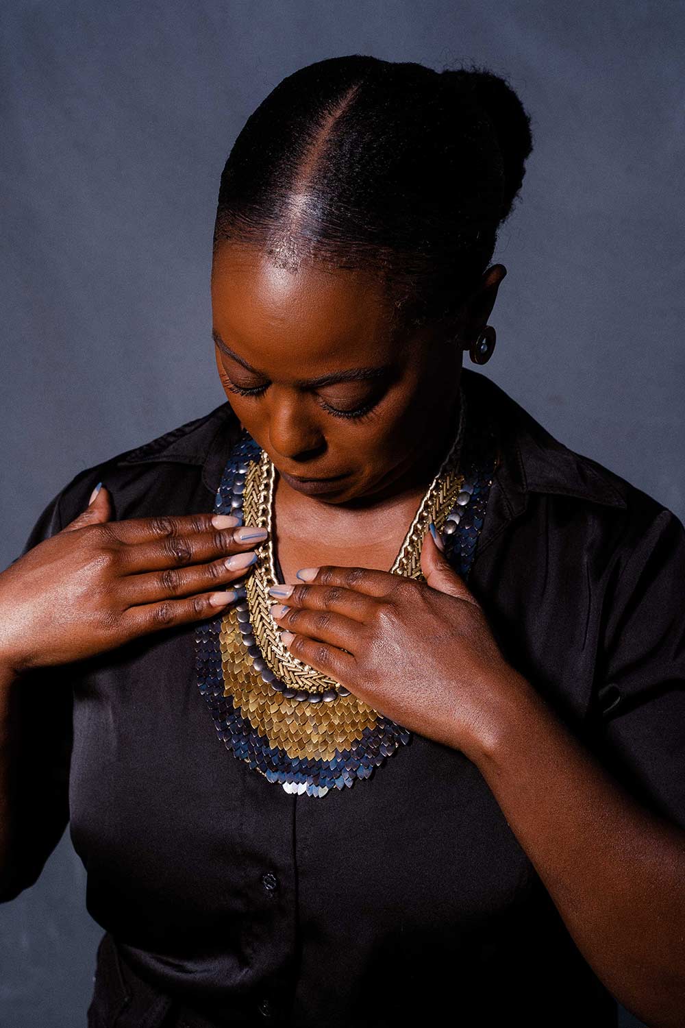 Cleopatra Long - Blue &amp; Gold