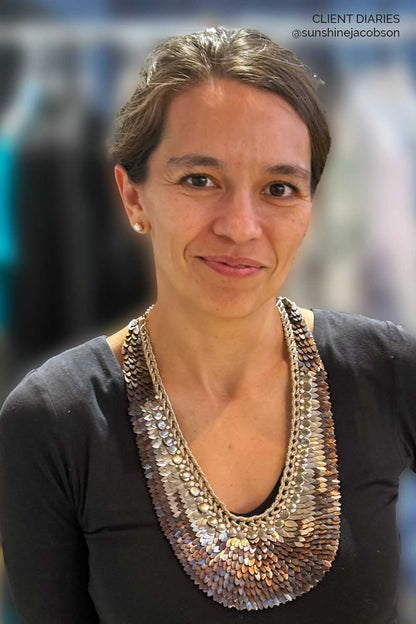 Cleopatra Long - Brown &amp; Silver