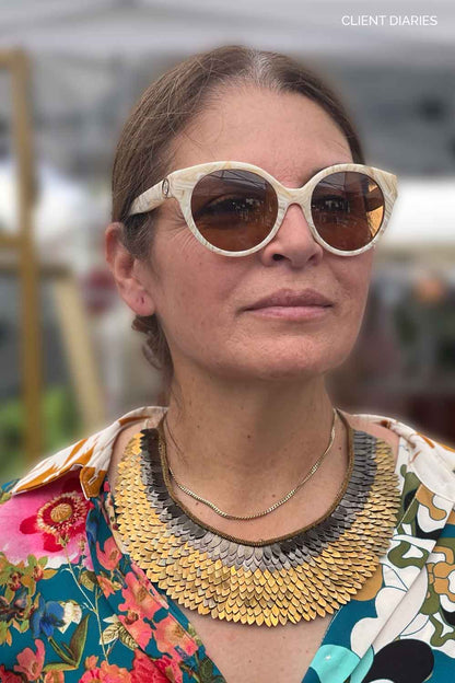 Nefertiti Medium - Gold &amp; Graphite